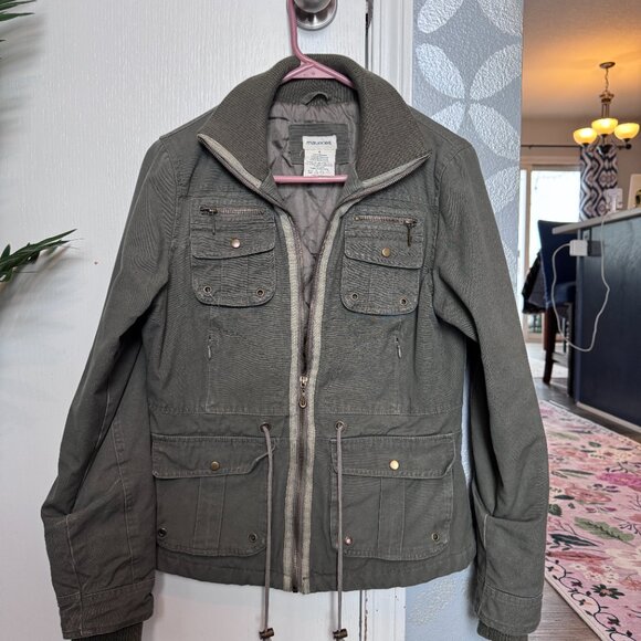 Maurices Army Green Utility Jacket Women's Lightweight Great Condition - Picture 1 of 2
